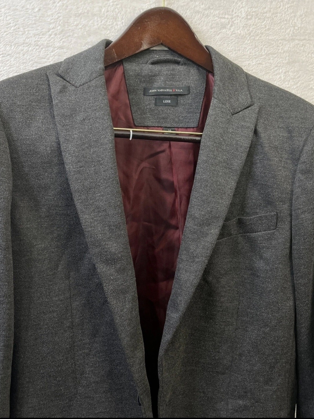 John Varvatos Luxe Men's Gray Blazer